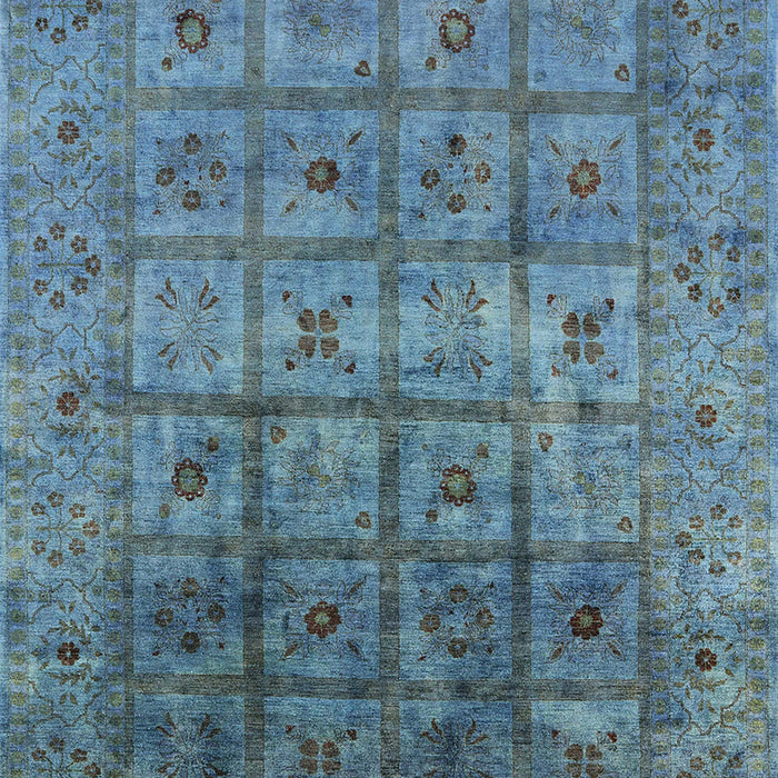 Mid-Century Modern Greenish Blue Green Oriental Rug, urb1605