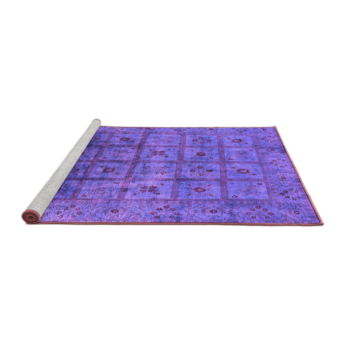 Sideview of Machine Washable Oriental Purple Industrial Area Rugs, wshurb1605pur