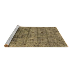 Sideview of Machine Washable Oriental Brown Industrial Rug, wshurb1605brn