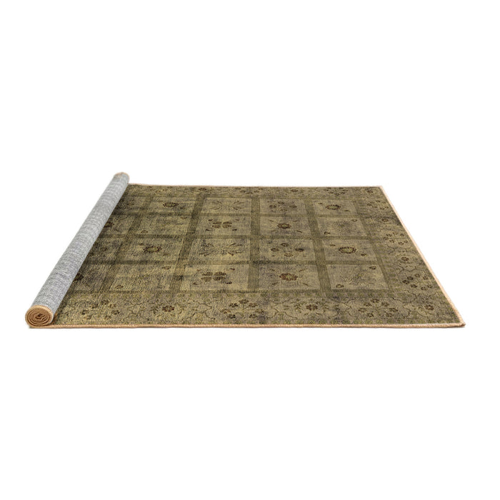 Sideview of Machine Washable Oriental Brown Industrial Rug, wshurb1605brn
