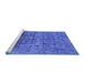 Sideview of Machine Washable Oriental Blue Industrial Rug, wshurb1605blu