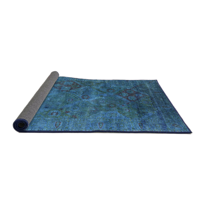 Sideview of Mid-Century Modern Blue Ivy Blue Oriental Rug, urb1606