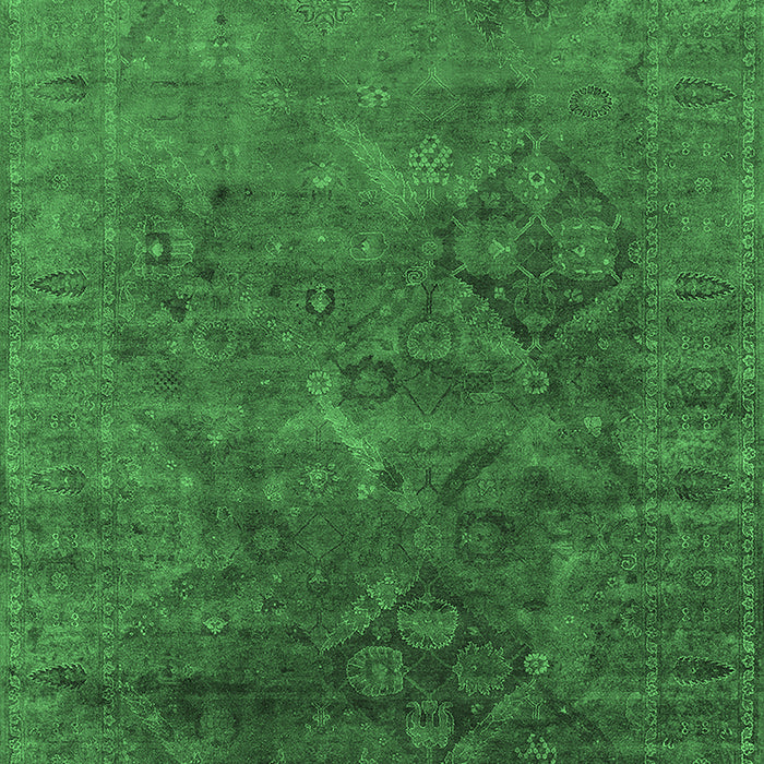 Oriental Emerald Green Industrial Rug, urb1606emgrn
