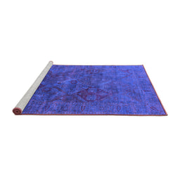 Sideview of Machine Washable Oriental Purple Industrial Area Rugs, wshurb1606pur