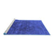 Sideview of Machine Washable Oriental Blue Industrial Rug, wshurb1606blu