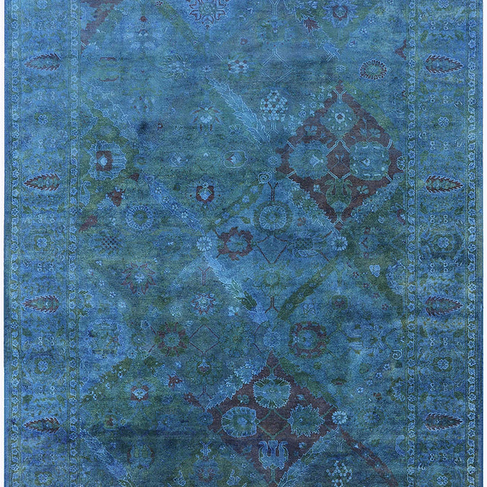Mid-Century Modern Blue Ivy Blue Oriental Rug, urb1606