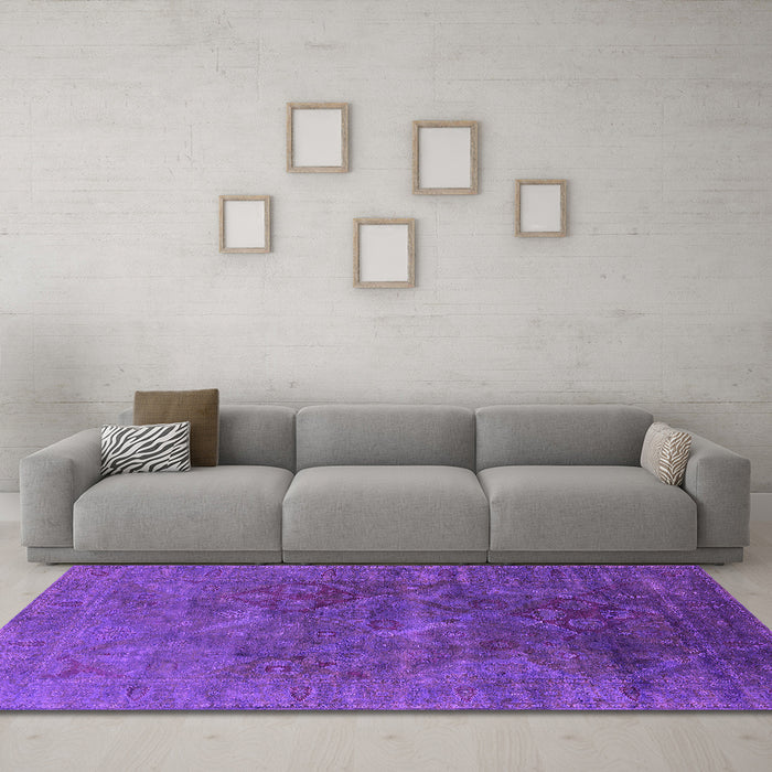 Machine Washable Oriental Pink Industrial Rug in a Living Room, wshurb1606pnk