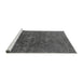 Sideview of Machine Washable Oriental Gray Industrial Rug, wshurb1606gry