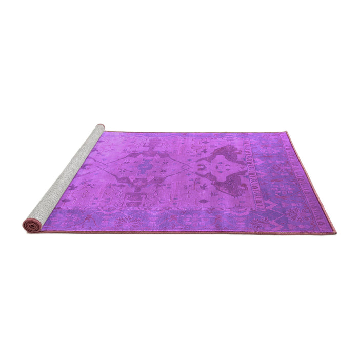Sideview of Machine Washable Oriental Purple Industrial Area Rugs, wshurb1607pur