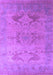 Machine Washable Oriental Purple Industrial Area Rugs, wshurb1607pur