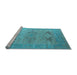 Sideview of Machine Washable Oriental Light Blue Industrial Rug, wshurb1607lblu