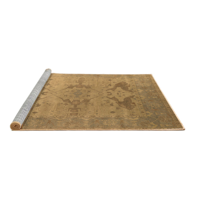 Sideview of Machine Washable Oriental Brown Industrial Rug, wshurb1607brn