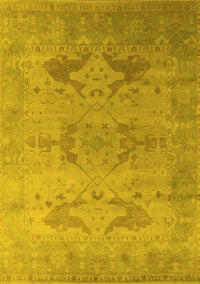 Oriental Yellow Industrial Rug, urb1607yw