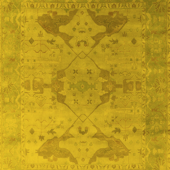 Oriental Yellow Industrial Rug, urb1607yw