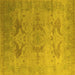 Square Oriental Yellow Industrial Rug, urb1607yw