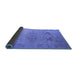 Sideview of Oriental Blue Industrial Rug, urb1607blu