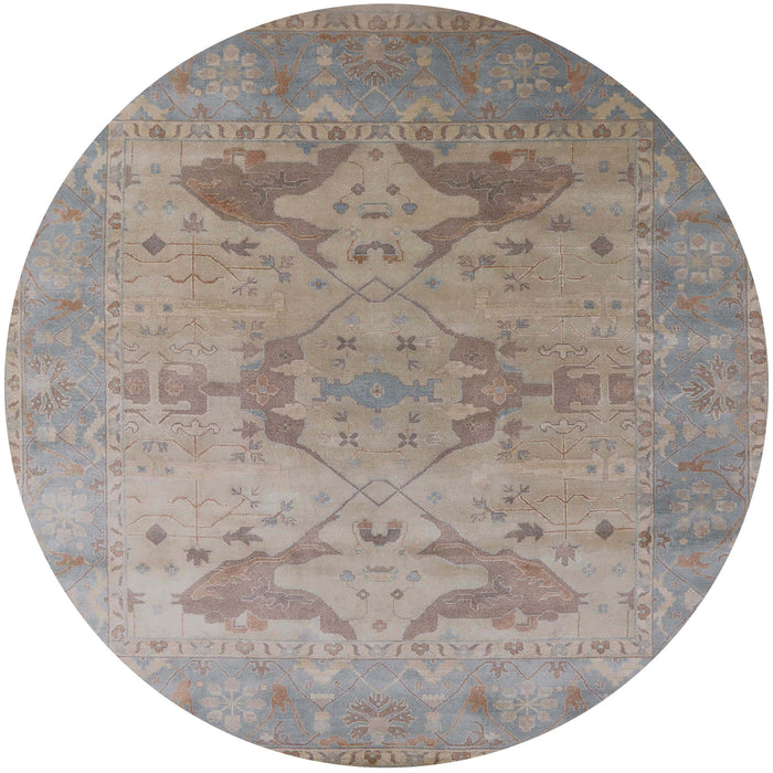 Round Machine Washable Industrial Modern Rose Dust Purple Rug, wshurb1607