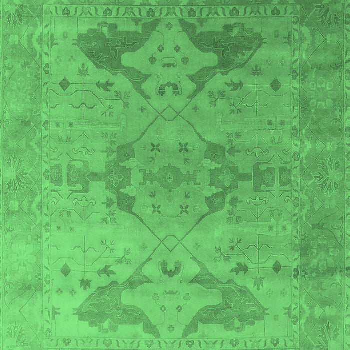 Oriental Emerald Green Industrial Rug, urb1607emgrn
