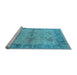 Sideview of Machine Washable Oriental Light Blue Industrial Rug, wshurb1608lblu