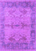 Machine Washable Oriental Purple Industrial Area Rugs, wshurb1608pur