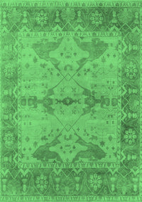 Oriental Emerald Green Industrial Rug, urb1608emgrn