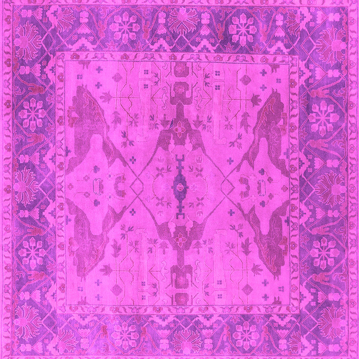 Square Machine Washable Oriental Pink Industrial Rug, wshurb1608pnk