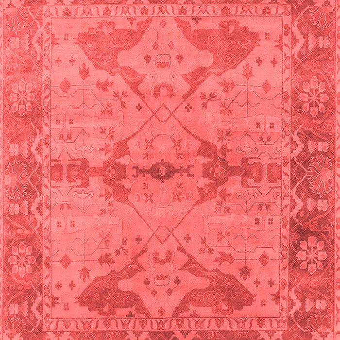 Machine Washable Oriental Red Industrial Rug, wshurb1608red