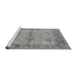 Sideview of Machine Washable Oriental Gray Industrial Rug, wshurb1608gry