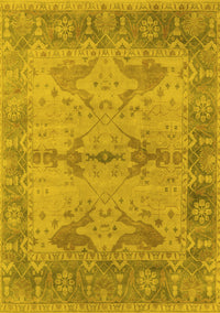 Oriental Yellow Industrial Rug, urb1608yw