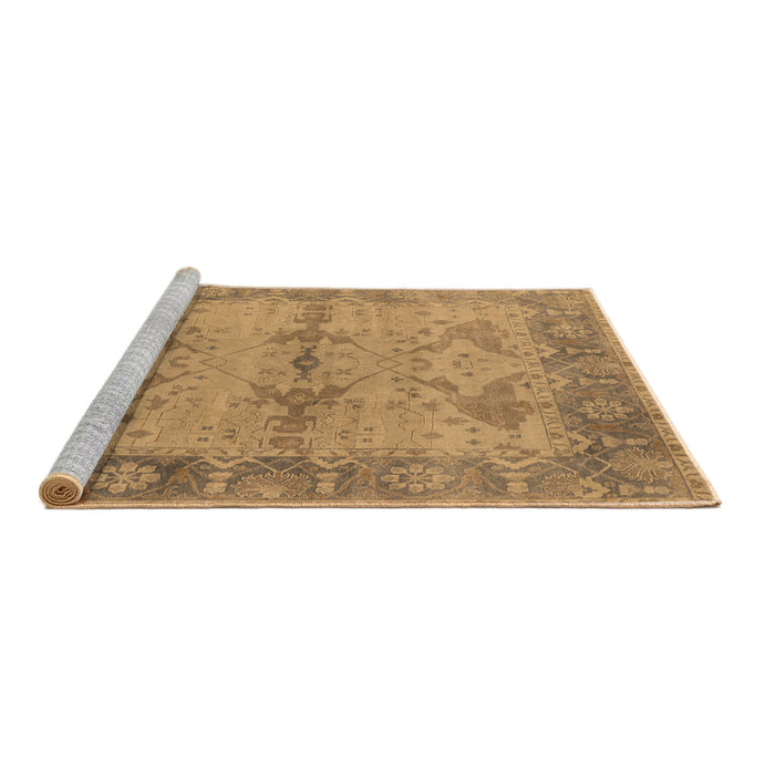 Sideview of Machine Washable Oriental Brown Industrial Rug, wshurb1608brn