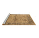 Sideview of Machine Washable Oriental Brown Industrial Rug, wshurb1608brn