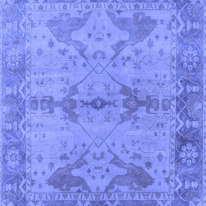 Machine Washable Oriental Blue Industrial Rug, wshurb1608blu