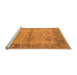 Sideview of Machine Washable Oriental Orange Industrial Area Rugs, wshurb1608org