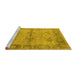 Sideview of Machine Washable Oriental Yellow Industrial Rug, wshurb1608yw