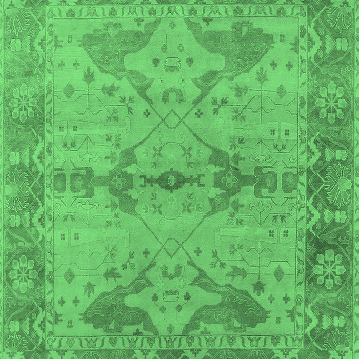 Machine Washable Oriental Emerald Green Industrial Area Rugs, wshurb1608emgrn