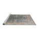 Sideview of Machine Washable Industrial Modern Granite Gray Rug, wshurb1609