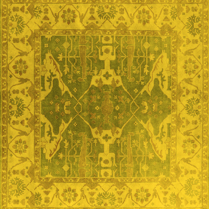 Square Oriental Yellow Industrial Rug, urb1609yw