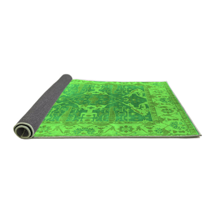 Sideview of Oriental Green Industrial Rug, urb1609grn
