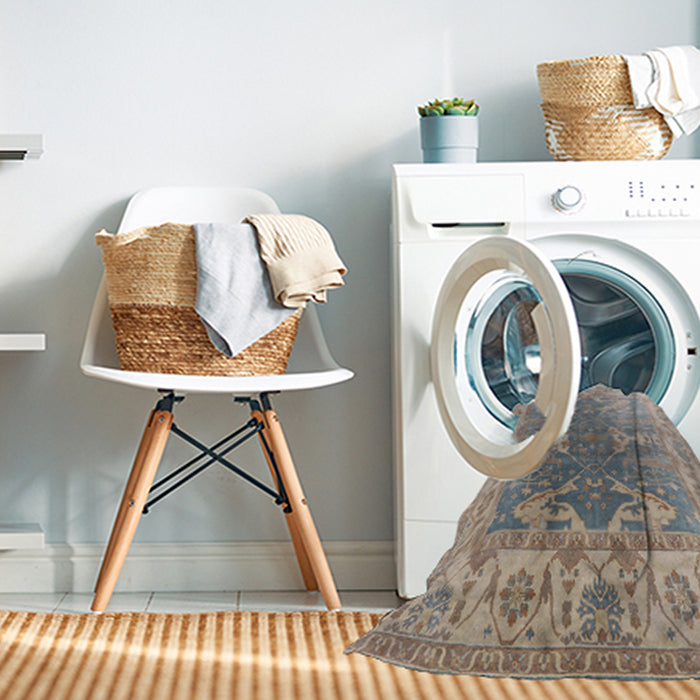 Machine Washable Industrial Modern Granite Gray Rug in a Washing Machine, wshurb1609