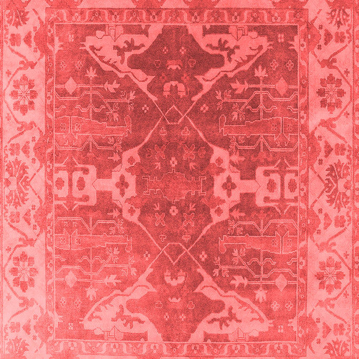 Machine Washable Oriental Red Industrial Rug, wshurb1609red