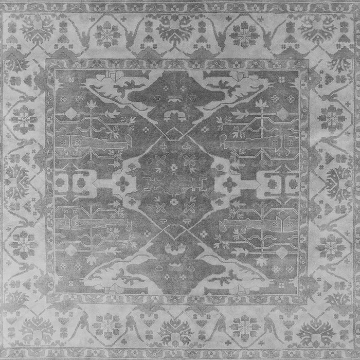 Square Machine Washable Oriental Gray Industrial Rug, wshurb1609gry