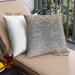 Front View of Mid-Century Modern Urban Square Granite Gray Throw Pillow, 18 inch by 18 inch, pwurb1609