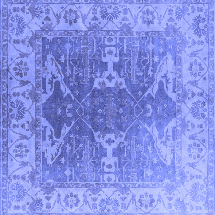 Square Oriental Blue Industrial Rug, urb1609blu