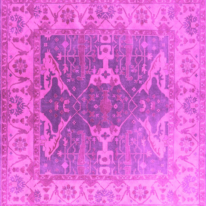 Square Machine Washable Oriental Pink Industrial Rug, wshurb1609pnk