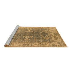Sideview of Machine Washable Oriental Brown Industrial Rug, wshurb1609brn