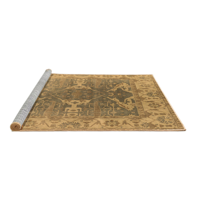 Sideview of Machine Washable Oriental Brown Industrial Rug, wshurb1609brn