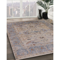 Mid-Century Modern Rose Purple Oriental Rug, urb1610