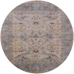 Round Machine Washable Industrial Modern Rose Dust Purple Rug, wshurb1610