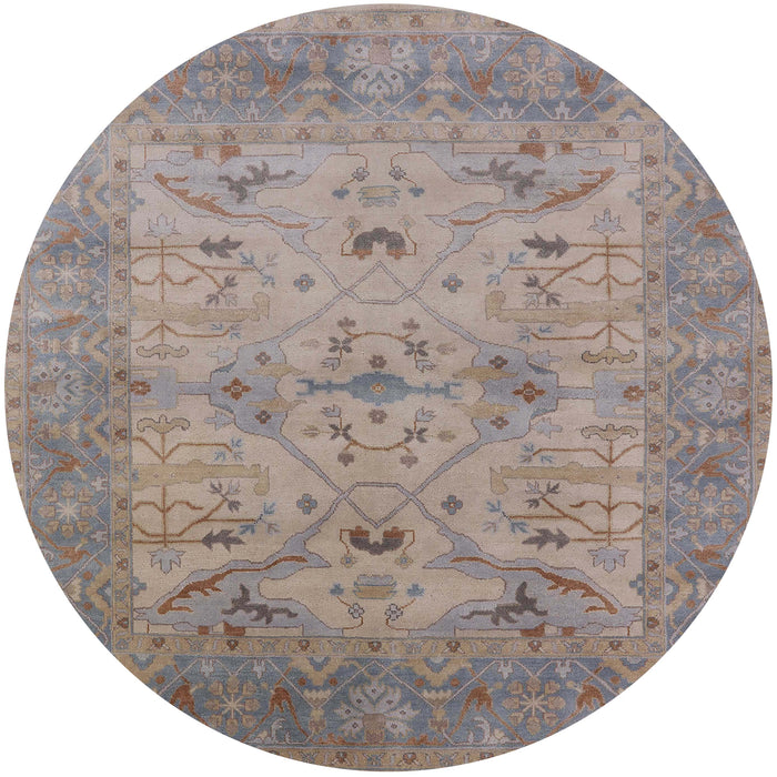 Round Machine Washable Industrial Modern Rose Dust Purple Rug, wshurb1610