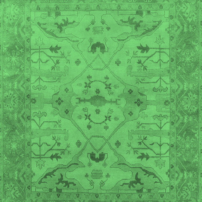 Oriental Emerald Green Industrial Rug, urb1610emgrn